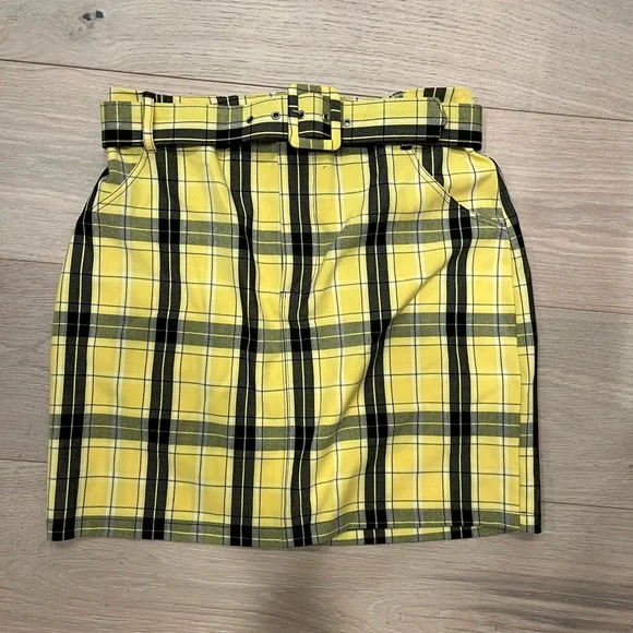 Hollister Skirts Hollister Clueless Yellow Plaid Skirt Nwt